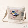 LeoliniUmhängetasche KIRSCHBLÜTEN & BLAUMEISE Stickerei - Tasche mit praktischem AußenfachTaschen mit Stickerei und Basic Taschen
