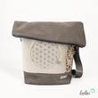 LeoliniFoldover Tasche mit Blume des Lebens Stickerei | Taupe | mit AußenfachTaschen mit Stickerei und Basic Taschen