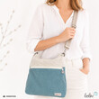 LeoliniUmhängetasche Lenos Boucle MINT | handgefertigtTaschen mit Stickerei und Basic Taschen