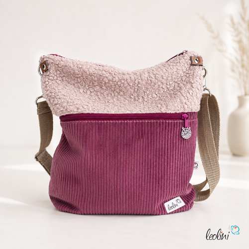 Umhängetasche Lenos Boucle ROSE | handgefertigt