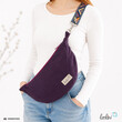 LeoliniMoon Bag Luna | Halbmondtasche – Handgefertigte Schultertasche in Lila MoonbagTaschen mit Stickerei und Basic Taschen