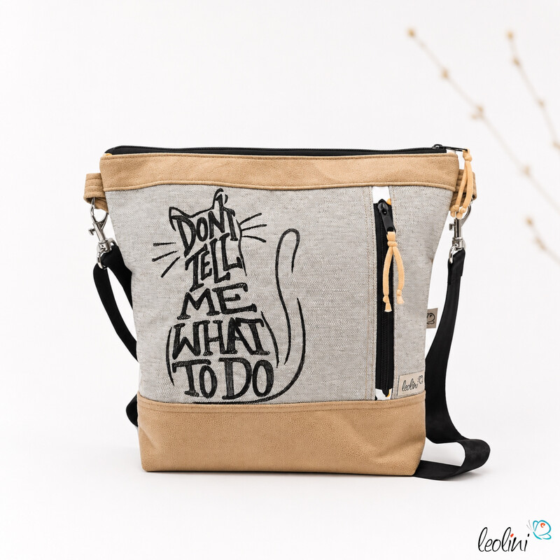 LeoliniUmhängetasche mit Stickerei | CAT - Don´t tell me what to doTaschen mit Stickerei und Basic Taschen