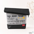 LeoliniFoldover Tasche Spruch Stickerei Greif nach den Sternen  - handgemachte KunstledertascheTaschen mit Stickerei und Basic Taschen