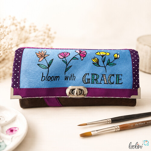 Portemonnaie mit echter Malerei | Geldbörse | BLOOM WITH GRACE