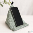 LeoliniHandysitzsack Handykissen| SCHRIFTEN ALTMINT aus Baumwolle | Stützkissen für Smartphone und TabletHandysitzsack