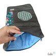 LeoliniFoldover Tasche mit Blume des Lebens Stickerei SALBEI | GRAU | mit AußenfachTaschen mit Stickerei und Basic Taschen