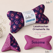 Leseknochen Kissen Ornametne Magenta personalisierbar mit Namen