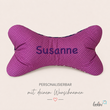 LeoliniLeseknochen personalisierbar | Nackenkissen ORNAMENTE MAGENTA | handgemachtLeseknochen gemustert