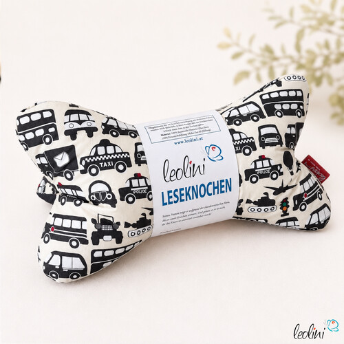 Leseknochen personalisierbar | Nackenkissen AUTOS | handgemacht