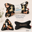 LeoliniLeseknochen personalisierbar KATZENFAN | Nackenkissen | handgemachtKinder Leseknochen