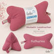 LeoliniLeseknochen MUSSELIN in HIMBEERE  | personalisierbar mit StickereiMusselin Leseknochen unifarben