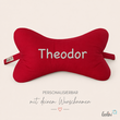 LeoliniLeseknochen MUSSELIN ROT Double Gauze | personalisierbar mit Stickerei -Musselin Leseknochen unifarben