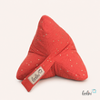 LeoliniLeseknochen MUSSELIN CORALLE mit Glitzer Punkte | personalisierbar mit Stickerei -Musselin Leseknochen unifarben