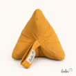 LeoliniLeseknochen MUSSELIN SENFGELB mit Glitzer Punkte | personalisierbar mit Stickerei -