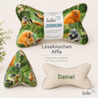 LeoliniLeseknochen personalisierbar AFFEN | Nackenkissen | handgemacht