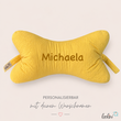 LeoliniLeseknochen MUSSELIN Double Gauze | ALTGELB | personalisierbar mit Stickerei