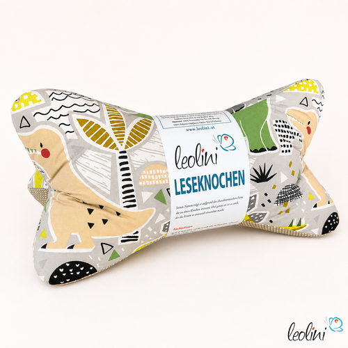 Leseknochen personalisierbar | Nackenkissen DINO | handgemacht