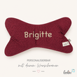 LeoliniLeseknochen aus Waffelstoff | Nackenkissen BORDEAUX | personalisierbar mit Name | handgemachtWaffelstoff Leseknochen unifarben