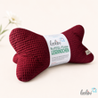 LeoliniLeseknochen aus Waffelstoff | Nackenkissen BORDEAUX | personalisierbar mit Name | handgemachtWaffelstoff Leseknochen unifarben
