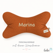 LeoliniLeseknochen aus Waffelstoff | Nackenkissen ROST | personalisierbar mit Name | handgemachtWaffelstoff Leseknochen unifarben