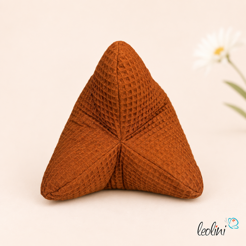 LeoliniLeseknochen aus Waffelstoff | Nackenkissen ROST | personalisierbar mit Name | handgemachtWaffelstoff Leseknochen unifarben