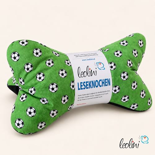 Leseknochen personalisierbar | Nackenkissen FUSSBALL | handgemacht