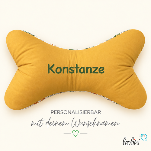 LeoliniLeseknochen personalisierbar | Nackenkissen MARGARITHEN BLUMEN | handgemachtLeseknochen gemustert