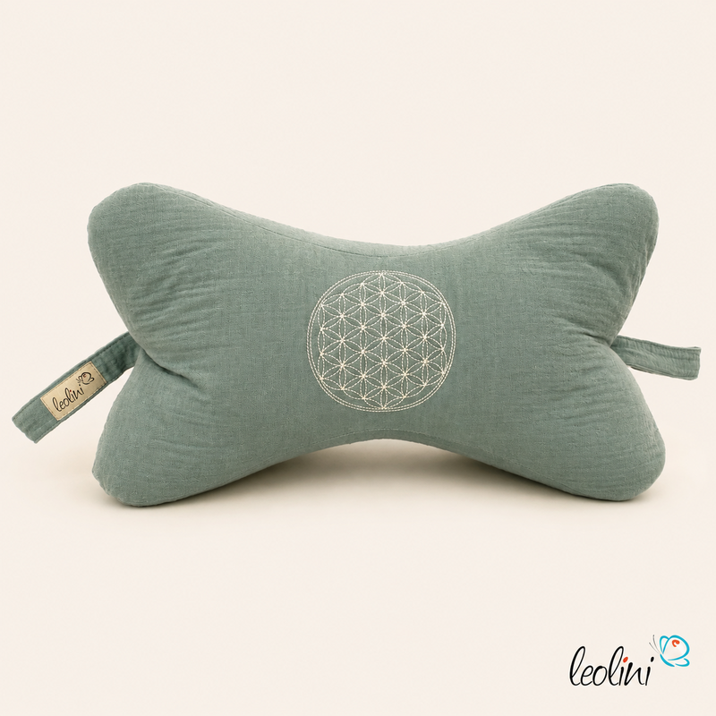 LeoliniLeseknochen BLUME DES LEBENS Stickerei - MUSSELIN Double Gauze | ALTMINTMusselin Leseknochen unifarben