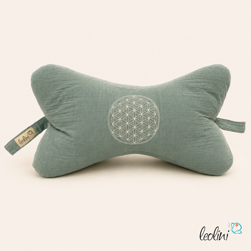 Leseknochen BLUME DES LEBENS Stickerei - MUSSELIN Double Gauze | ALTMINT