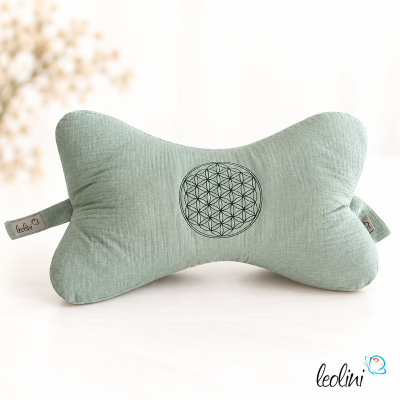 LeoliniLeseknochen BLUME DES LEBENS Stickerei - MUSSELIN Double Gauze | ALTMINTMusselin Leseknochen unifarben