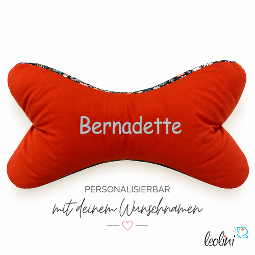 LeoliniLeseknochen personalisierbar | Nackenkissen BLUMENMEER | handgemacht von Leolini