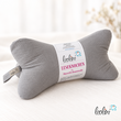 LeoliniLeseknochen MUSSELIN Double Gauze | HELLGRAU | personalisierbar mit Namen StickereiLeseknochen