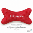 LeoliniLeseknochen personalisierbar | Nackenkissen ANKER ROT | handgemachtLeseknochen