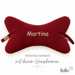 LeoliniLeseknochen MUSSELIN Double Gauze BORDEAUX - personalisierbar mit StickereiLeseknochen