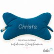 LeoliniLeseknochen MUSSELIN Double Gauze PETROL - personalisierbar mit StickereiLeseknochen