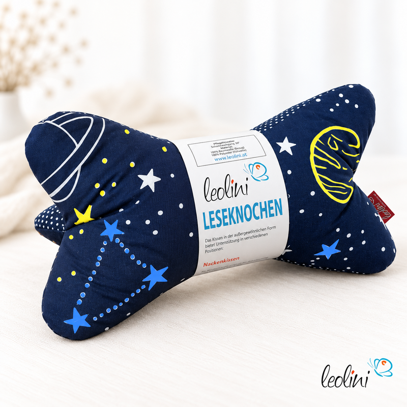 LeoliniLeseknochen personalisierbar | Nackenkissen UNIVERSUMLeseknochen