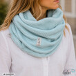 LeoliniTücher / SchalsHandgefertigter Damen Schlauchschal Loop – Beidseitig tragbar mit Wellnessfleece & Mini-Zopfmuster Jersey | ALTMINT