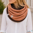 LeoliniHandgefertigter Damen Schlauchschal Loop – Beidseitig tragbar mit Wellnessfleece & Mini-Zopfmuster Jersey | BLUSHTücher / Schals