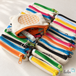 Schlüsseltascherl mit Karabiner BLUME DES LEBENS ORANGE | Geldtasche mini | mit Stickerei handgefertigtSchlüsseltascherl