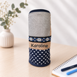 LeoliniStehende Stiftetasche Leo | Federpennal Federmäppchen BOHO WEBBAND DUNKELBLAU | personalisierbar mit NamenLeoliniStehende Stiftetaschen LEO