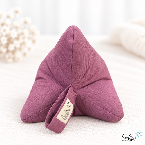 Leseknochen MUSSELIN in LAVENDEL VIOLETT | personalisierbar mit StickereiLeoliniMusselin Leseknochen unifarben