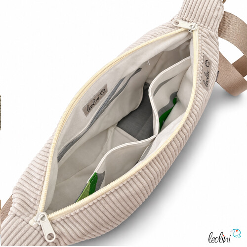 Moon Bag  Schultertasche mit Blume-des-Lebens-Stickerei