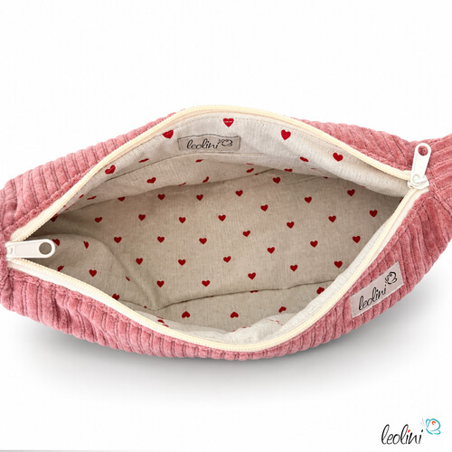 LeoliniMoon Bag Luna ALTROSA | Halbmondtasche | handgefertigte Schultertasche mit Blume-des-Lebens-StickereiLeoliniTaschen mit Stickerei und Basic Taschen