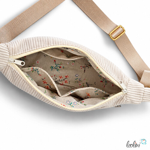 LeoliniMoon Bag Luna CREME | Halbmondtasche | handgefertigte SchultertascheLeoliniTaschen mit Stickerei und Basic Taschen