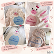Kuscheltier HASE GÜCKSI in ROSA | Mein Glücksbringer | personalisierbar mit NameLeoliniKuscheltiere