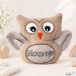 LeoliniKuscheltier EULE LEO in beige | Glücksbringer Eule | personalisierbar mit NameLeoliniKuscheltiere