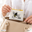 LeoliniSchlüsseltascherl mit Karabiner BIENEN | Geldtasche mini | mit Stickerei handgefertigtLeoliniSchlüsseltascherl