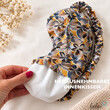 Augenmaske mit Leinsamen-Innenkissen | Schlafmaske mit waschbarem Bezug | BEIGE RETROLeoliniWohlfühlzeit