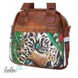 Henkeltasche mit Malerei Leopard Leolini - 3