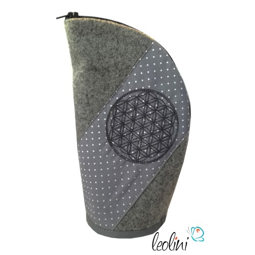 Stehende Stiftetasche Leo | Federpennal Blume des Lebens personalisierbar Leolini - 5